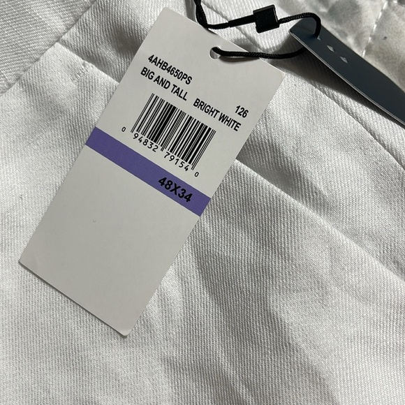NWT men’s Perry Ellis white linen/cotton blend pants 48x34 - Picture 6 of 8